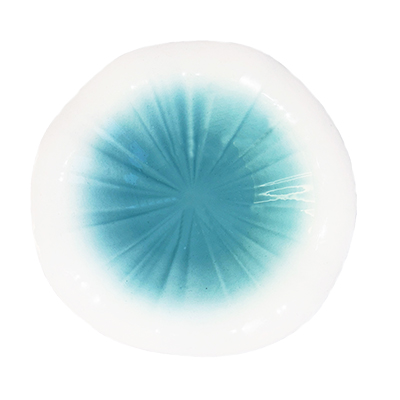 Blue Tide Lotus Leaf Deep Plate