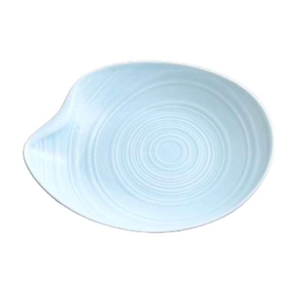 Pearl Blue Concave Oval Dish