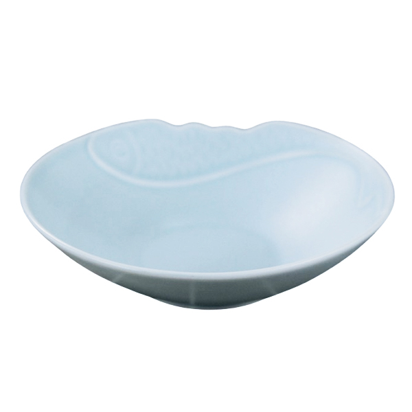 Pearl Blue Notched Bowl