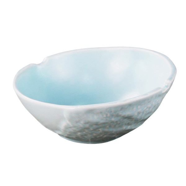 Pearl Blue Rocky Slanted Bowl 23.5cm×24.3cm