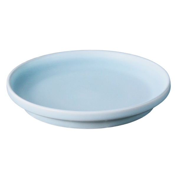 Pearl Blue Round Footed Plate