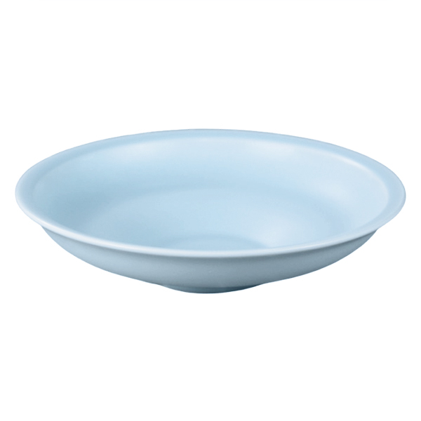 Pearl Blue Round Wide Rim Bowl