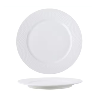 White Diamond Round Flat Plate