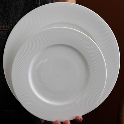 White Lizz Round Flat Plate