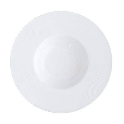 White Lizz Round Soup & Pasta Plate