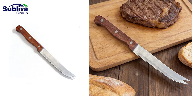 Bartender Knife With Wooden Handle