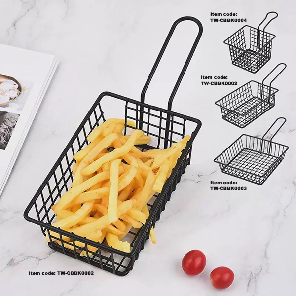 Black Wire Rectangular Service Basket 16.2×10×5.3cm 2