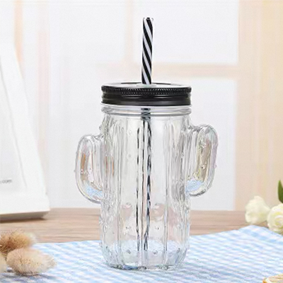 Cactus Drinking Jar 400ml 2