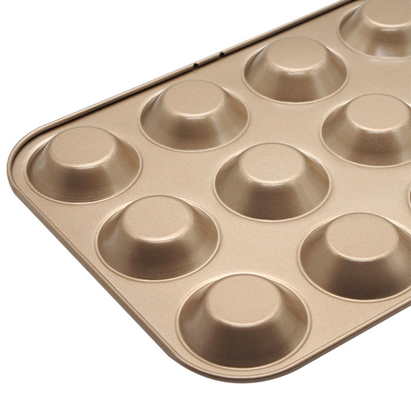 Carbon Steel Non-Stick Bun Tray 12 Cup 3