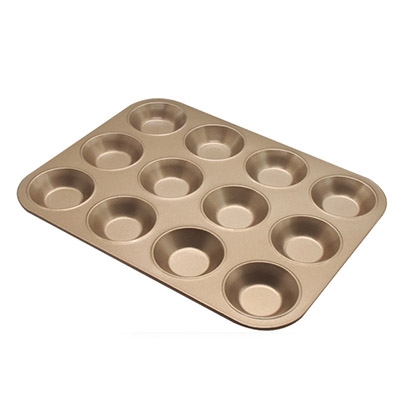 Carbon Steel Non-Stick Bun Tray 12 Cup