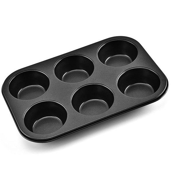 Carbon Steel Non-Stick Muffin Tray 6 Cup 2