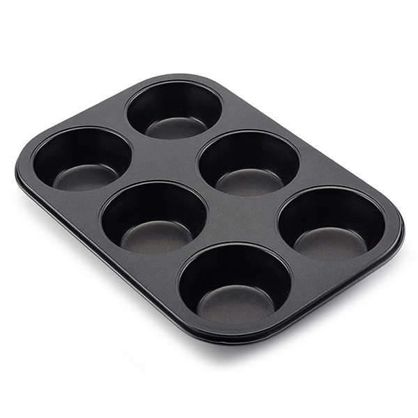 Carbon Steel Non-Stick Muffin Tray 6 Cup 3