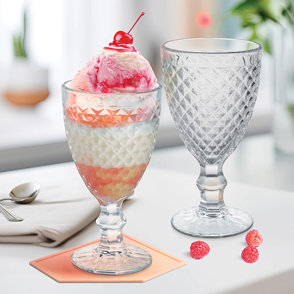 Diamond Milkshake Glass 300ml 4