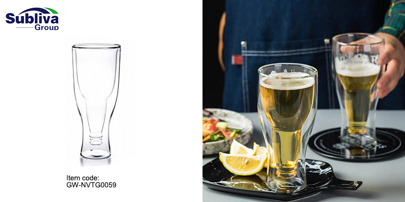 Double-Walled Beer Bottle Glass 350ml