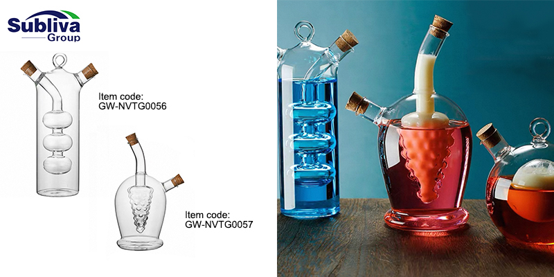 Dual Compartment Gourd  Glass