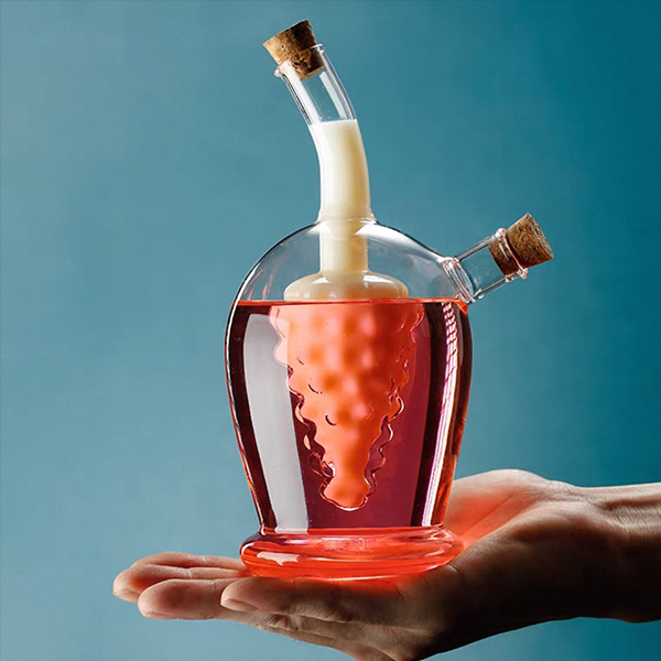 Dual Compartment Grape Glass 75ml & 475ml 2