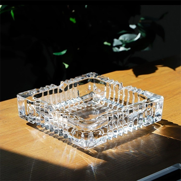 Glass Square Ashtray 10.5×10.5cm 2