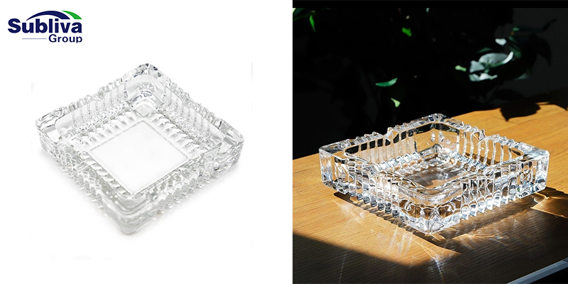 Glass Square Ashtray 10.5×10.5cm