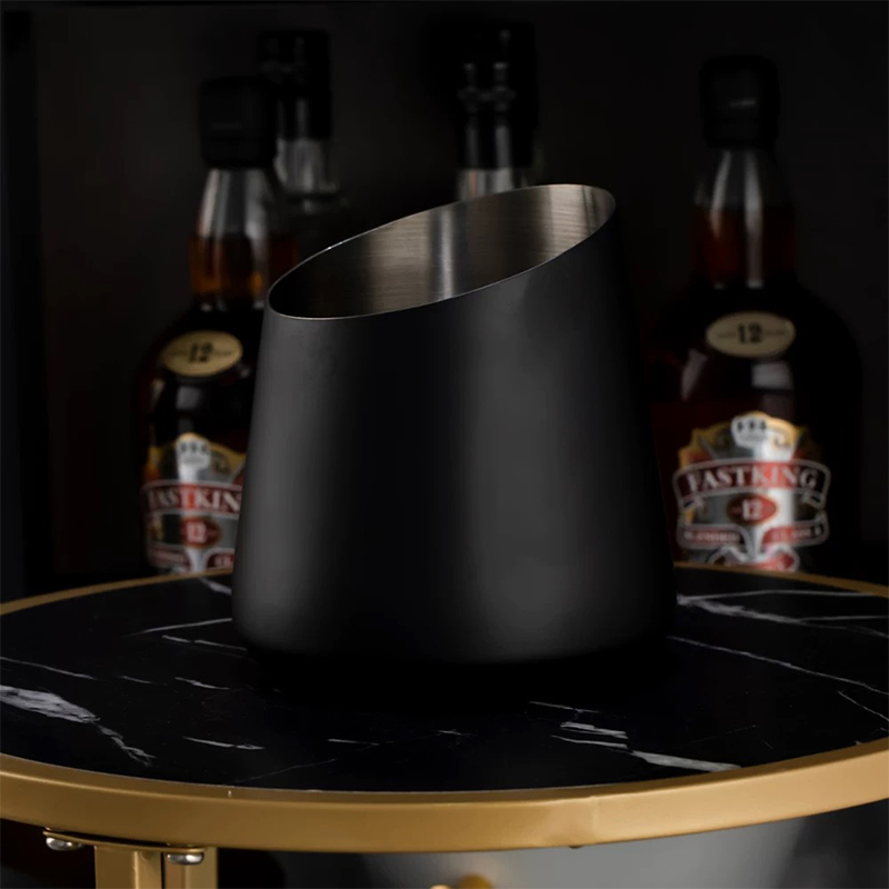 Powder Coated Slanted Wine Cooler 1.5L - Matt Black-2