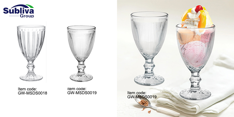 Ribbed Milkshake Glass 300ml