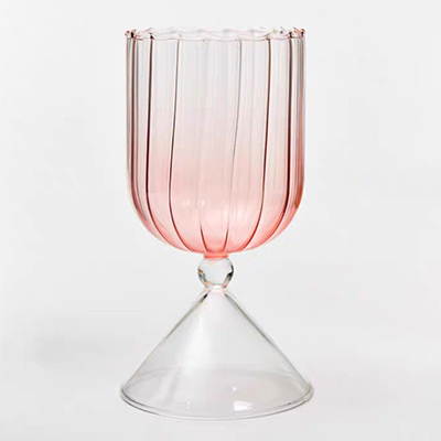 Ribbed Wine Glass With Conical Base 275ml