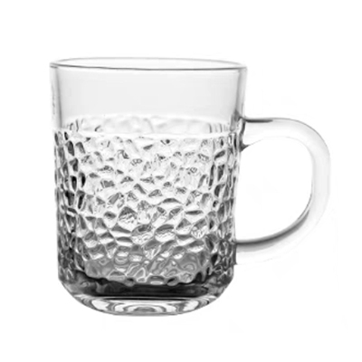 Rocky Texture Glass Coffee Cup 240ml