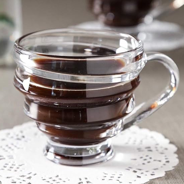 Spiral Glass Coffee Cup 210ml 3