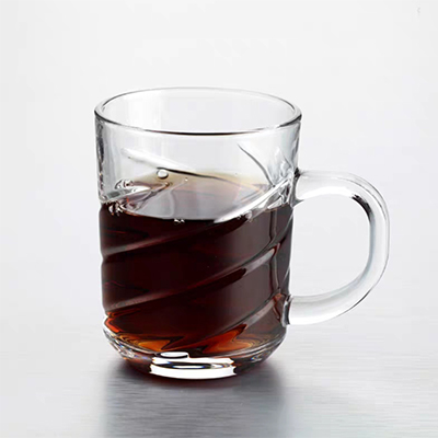 Spiral Glass Coffee Cup 240ml 2