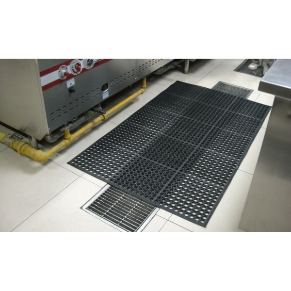 Straight Edge Rubber Floor Mat 151.5×90.7×1.5cm 3