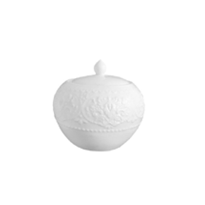 White Daphne Sugar Pot 9cm