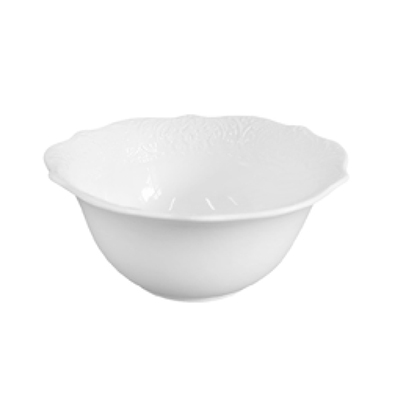 White Daphne Wavy Rim Deep Bowl 16cm