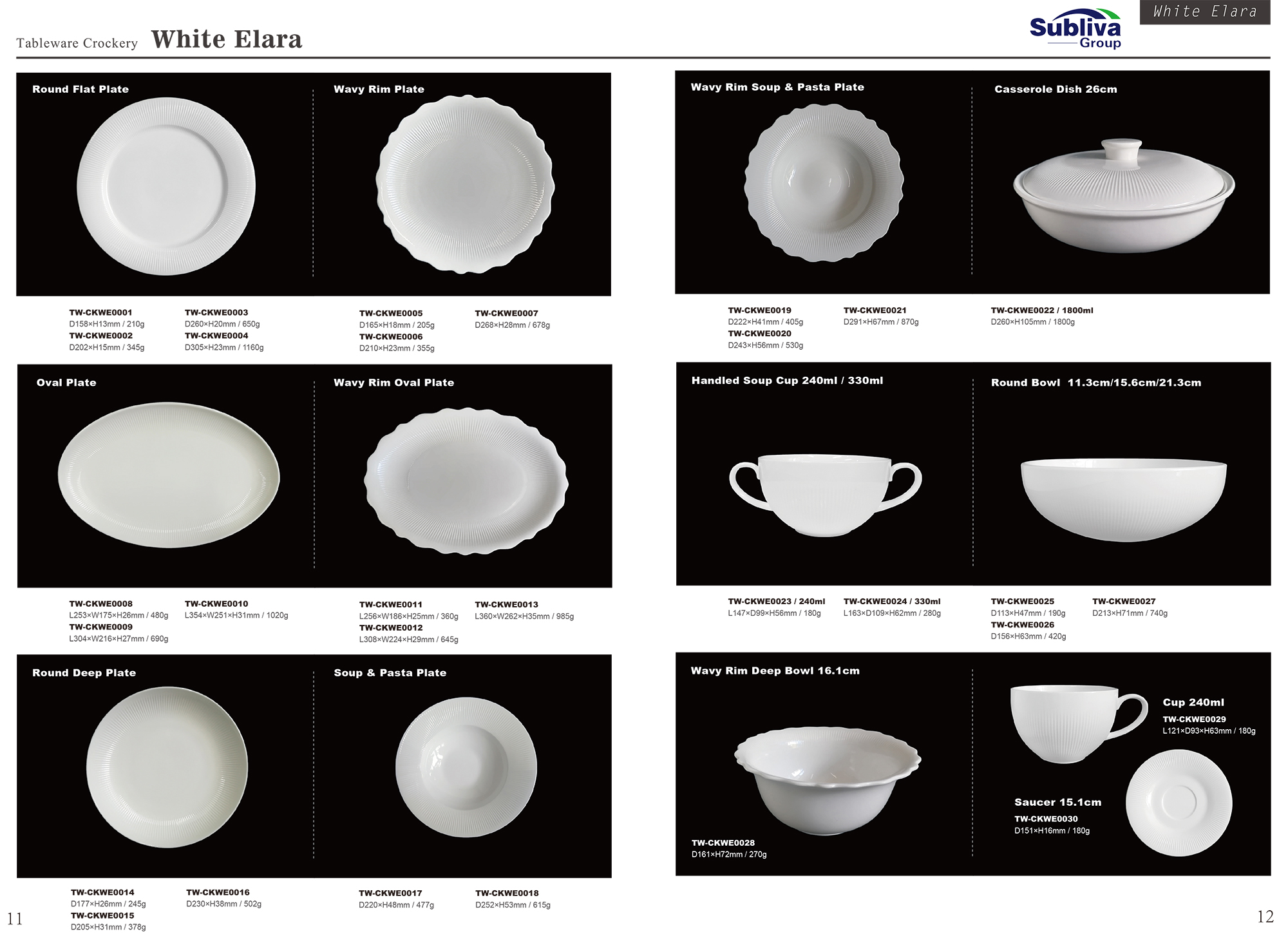 Subliva Tableware New Arrivals 2025-12
