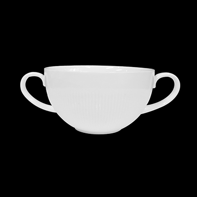 White Elara Handled Soup Cup