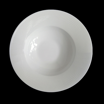 White Elara Soup & Pasta Plate