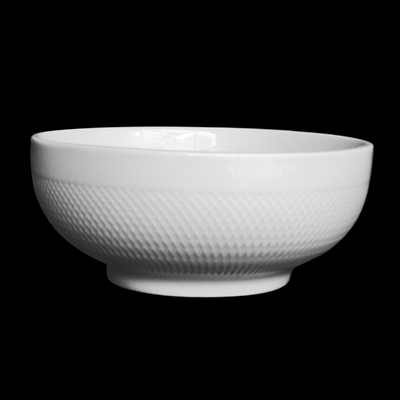 White Lattice Round Bowl