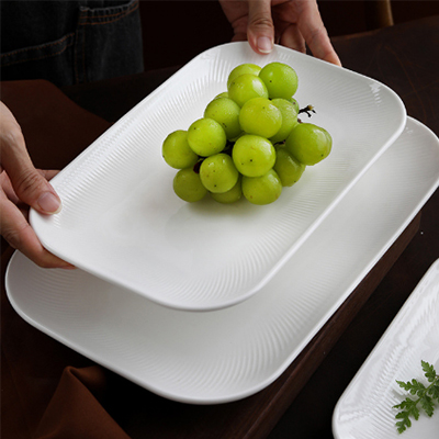 White Lizz Rectangular Plate