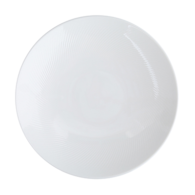 White Lizz Round Deep Plate