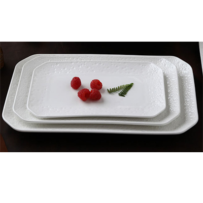 White Meteorite Rectangular Plate